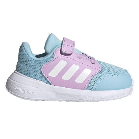 Blue-White-Lilac - Front - Adidas Toddler Tensaur Run 3.0 Cloudfoam Shoes