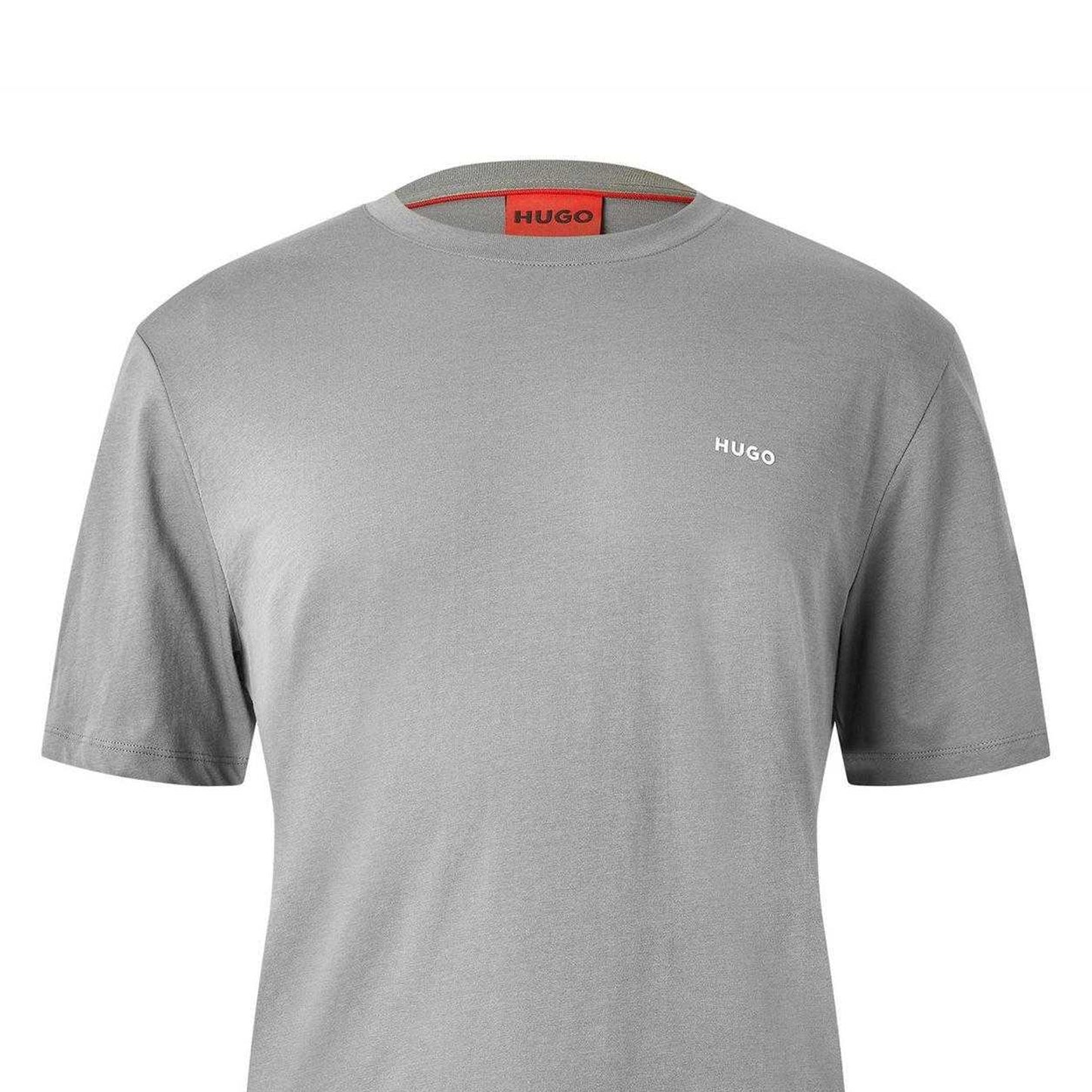 Dark Grey - Side - Hugo Mens Dero222 Logo T-Shirt