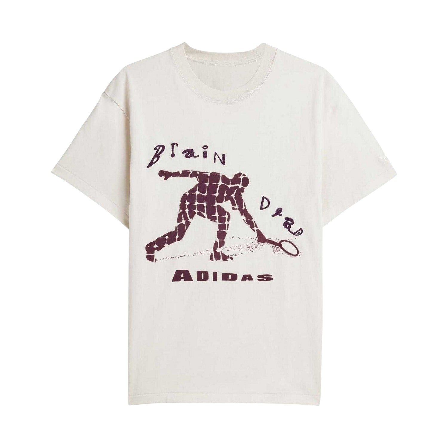Wonder White - Front - Adidas Mens Brain Dead Graphic Print T-Shirt