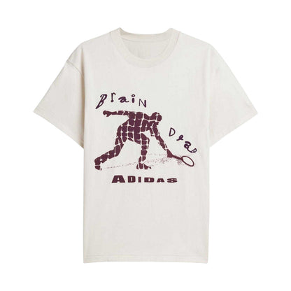 Wonder White - Front - Adidas Mens Brain Dead Graphic Print T-Shirt
