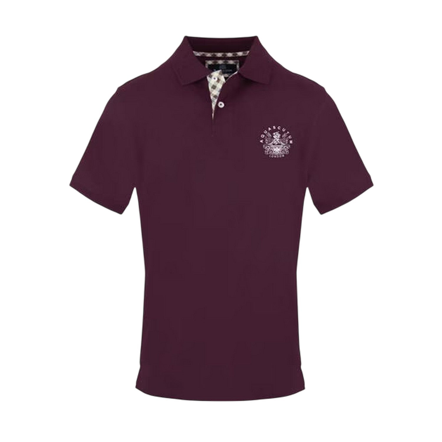 Red - Front - Aquascutum Mens Logo Polo Shirt