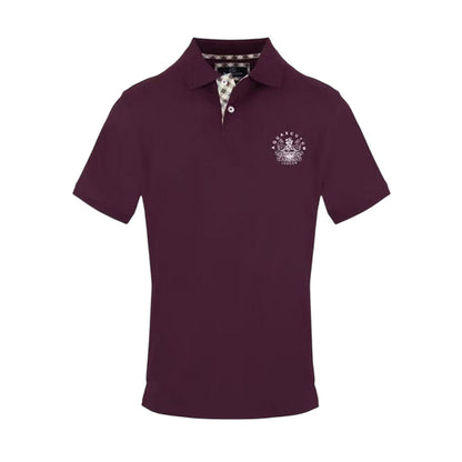 Red - Front - Aquascutum Mens Logo Polo Shirt