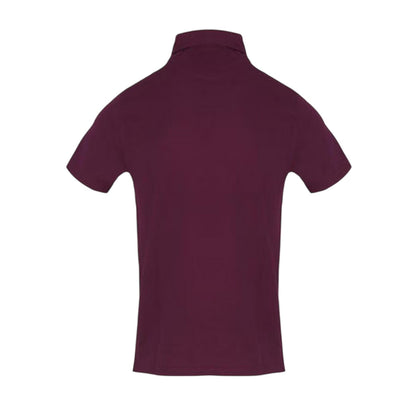 Red - Back - Aquascutum Mens Logo Polo Shirt