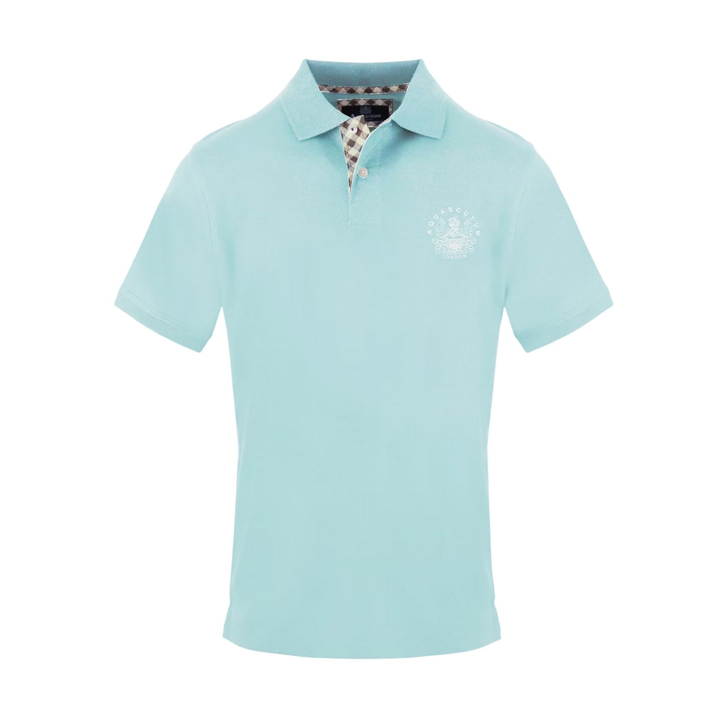 Sky Blue - Front - Aquascutum Mens Logo Polo Shirt