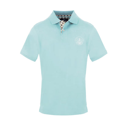Sky Blue - Front - Aquascutum Mens Logo Polo Shirt