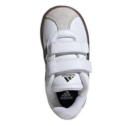 White-Gum - Lifestyle - Adidas Childrens-Kids Court 3.0 Suede Hook and Loop Shoes