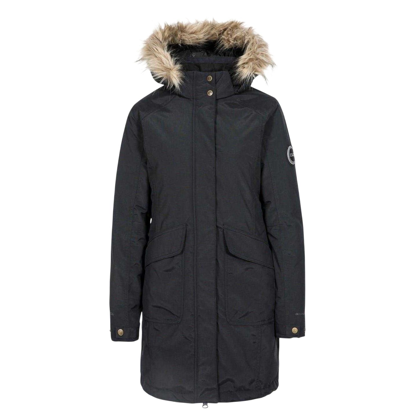 Black - Front - DLX Womens-Ladies Bettany Down Jacket