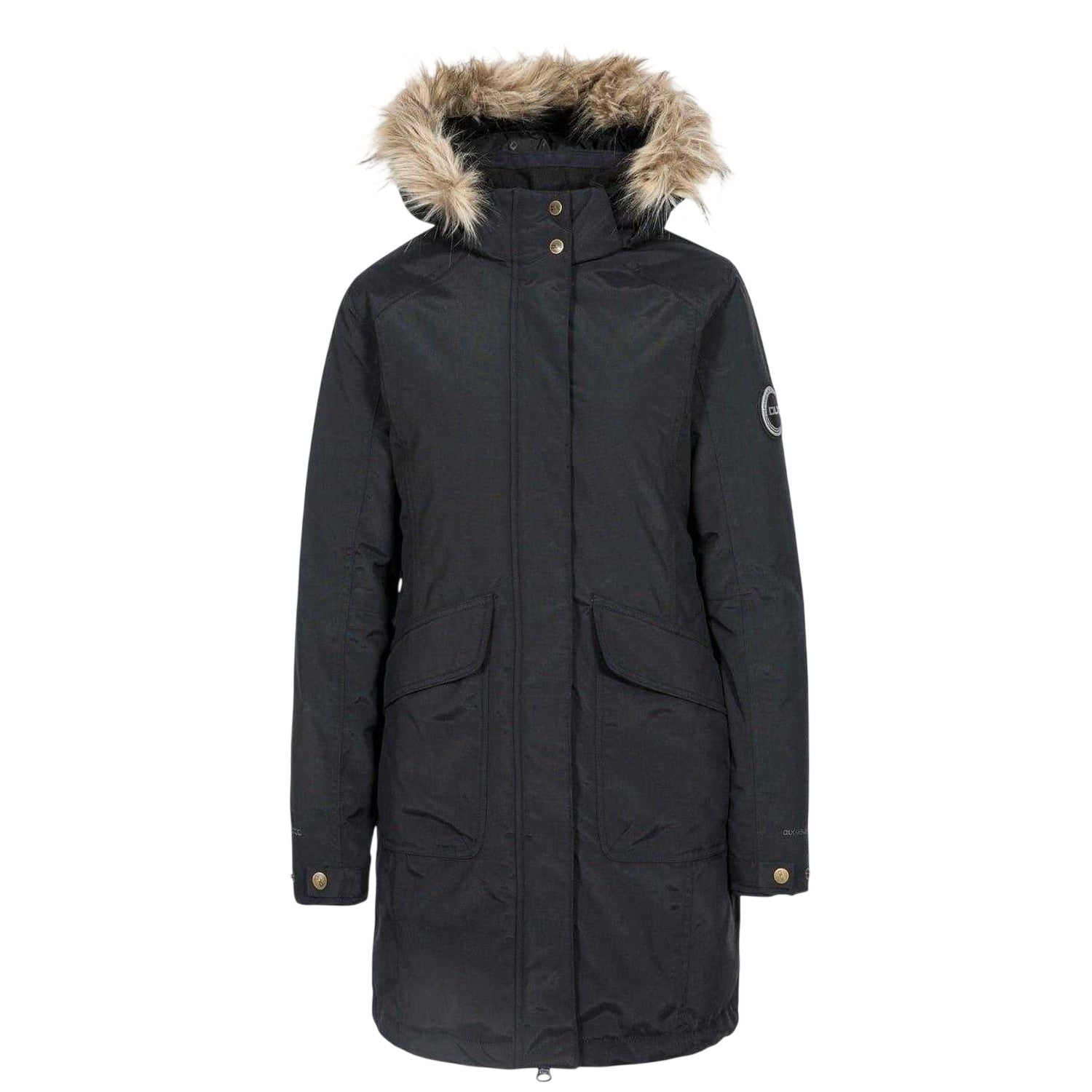 Black - Front - DLX Womens-Ladies Bettany Down Jacket
