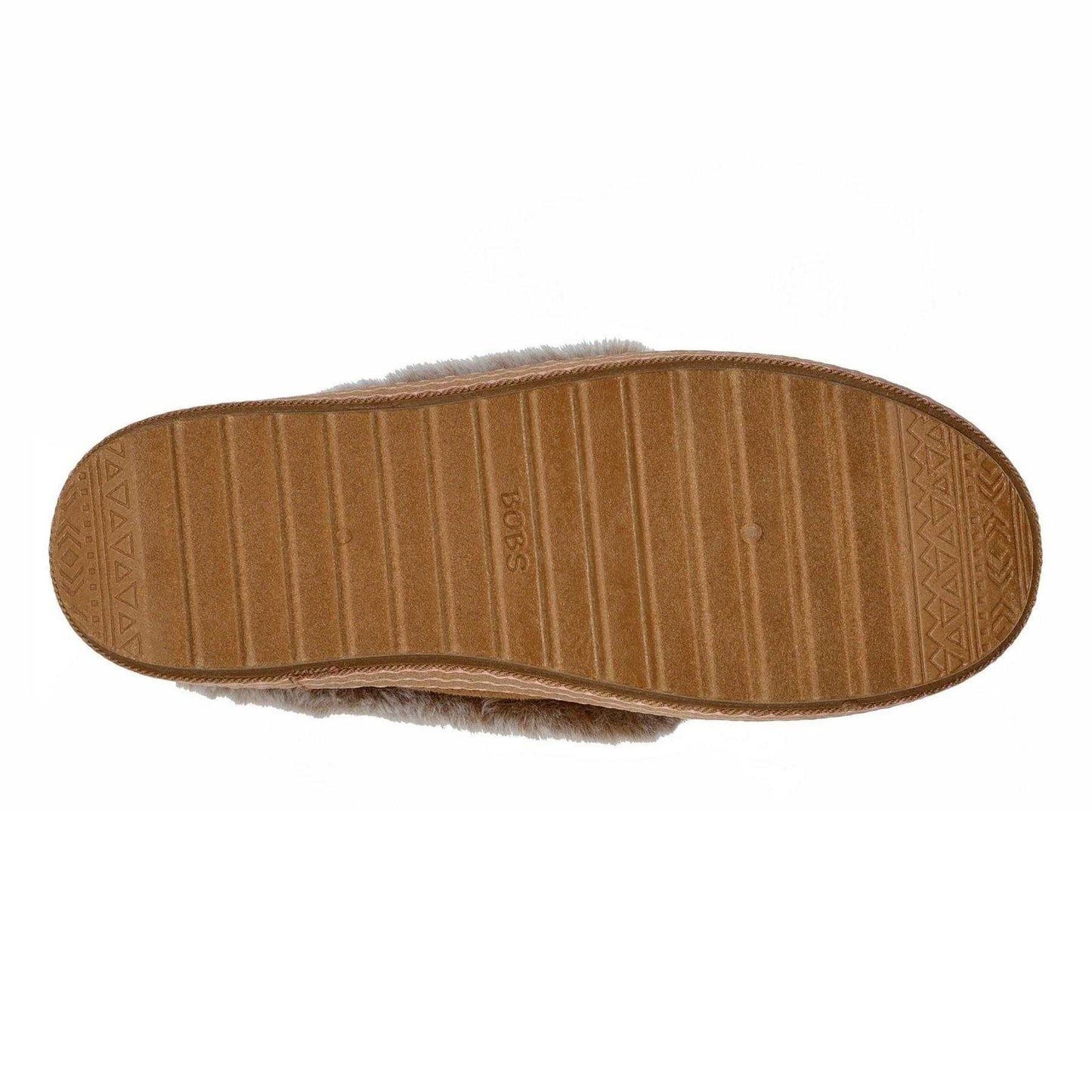 Chestnut - Back - Skechers Womens-Ladies Cozy Kiss Leather Flat Moccasin Slippers
