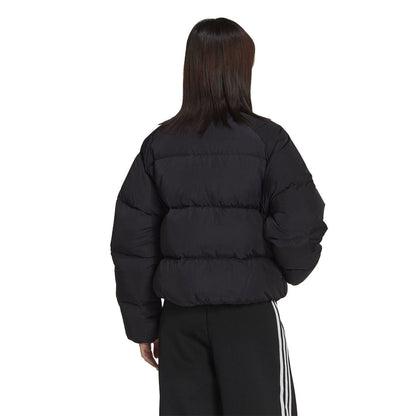 Black - Side - Adidas Womens-Ladies Originals Rhinestone Down Jacket