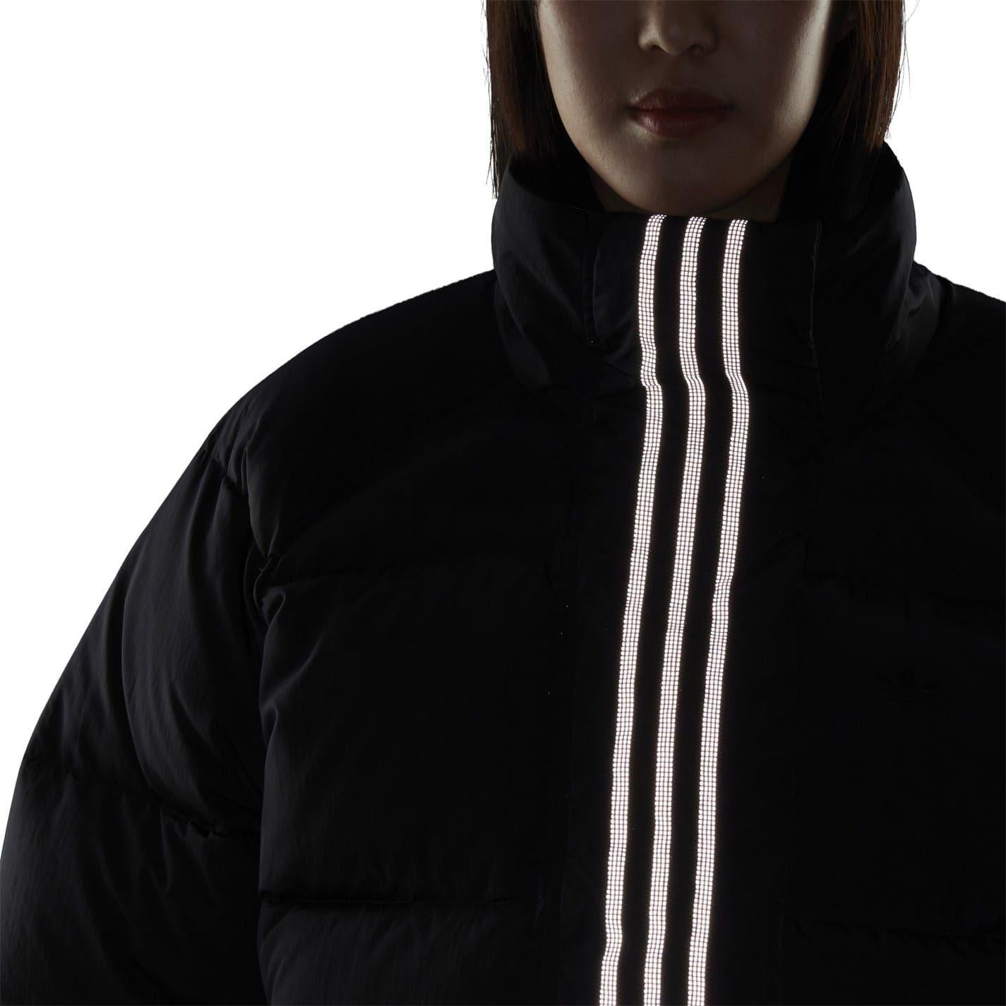 Black - Pack Shot - Adidas Womens-Ladies Originals Rhinestone Down Jacket