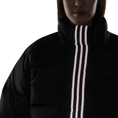 Black - Pack Shot - Adidas Womens-Ladies Originals Rhinestone Down Jacket