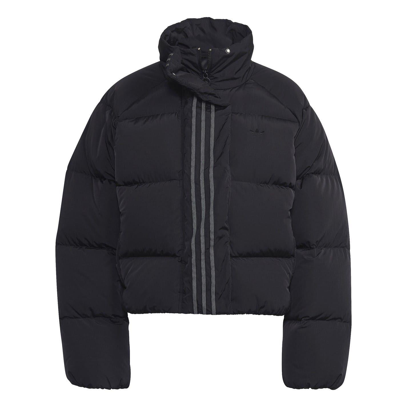 Black - Front - Adidas Womens-Ladies Originals Rhinestone Down Jacket