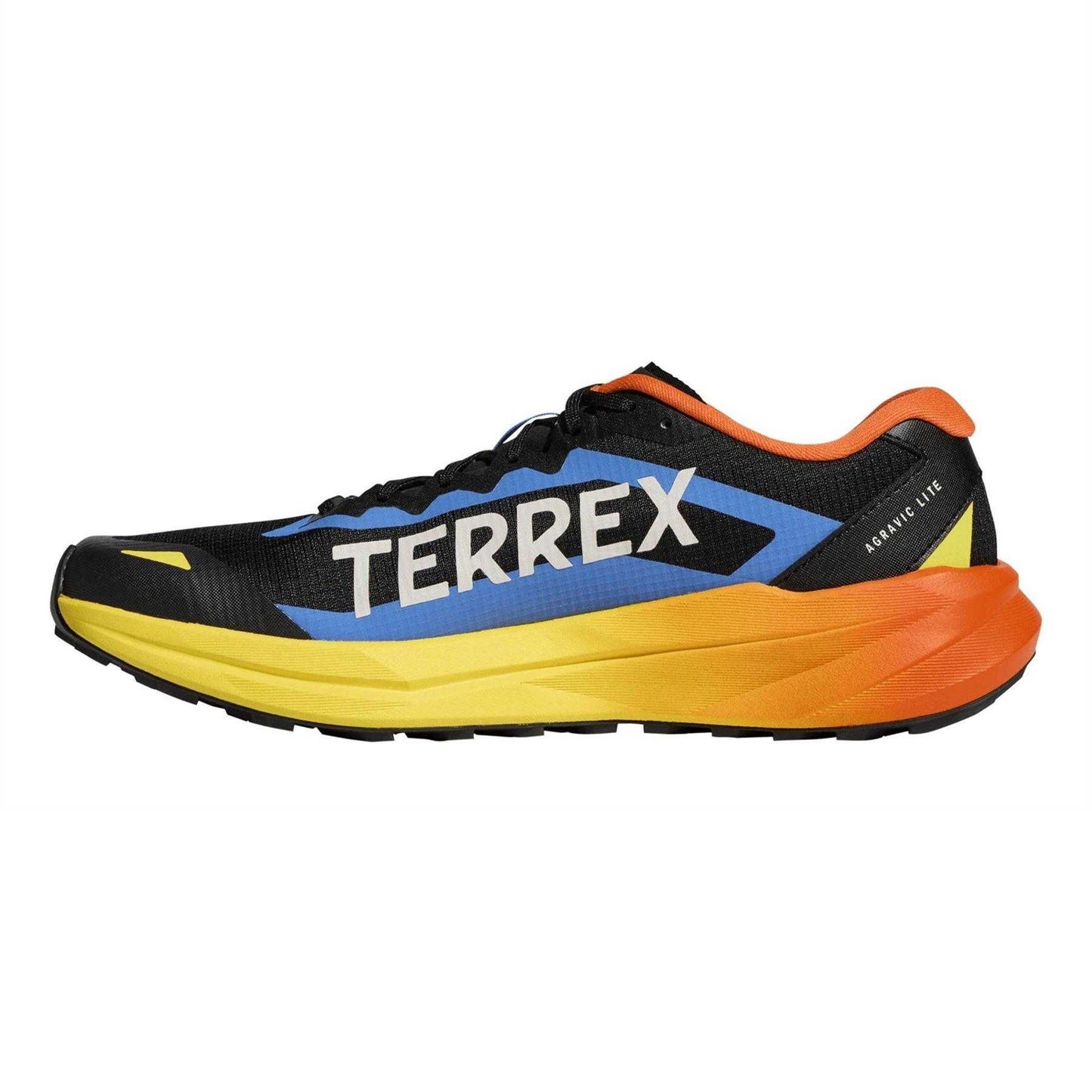 Black-Orange - Side - Adidas Mens Off-Road Trail 3 Stripes Running Shoes