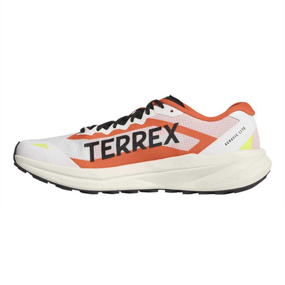 White-Red - Side - Adidas Mens Off-Road Trail 3 Stripes Running Shoes
