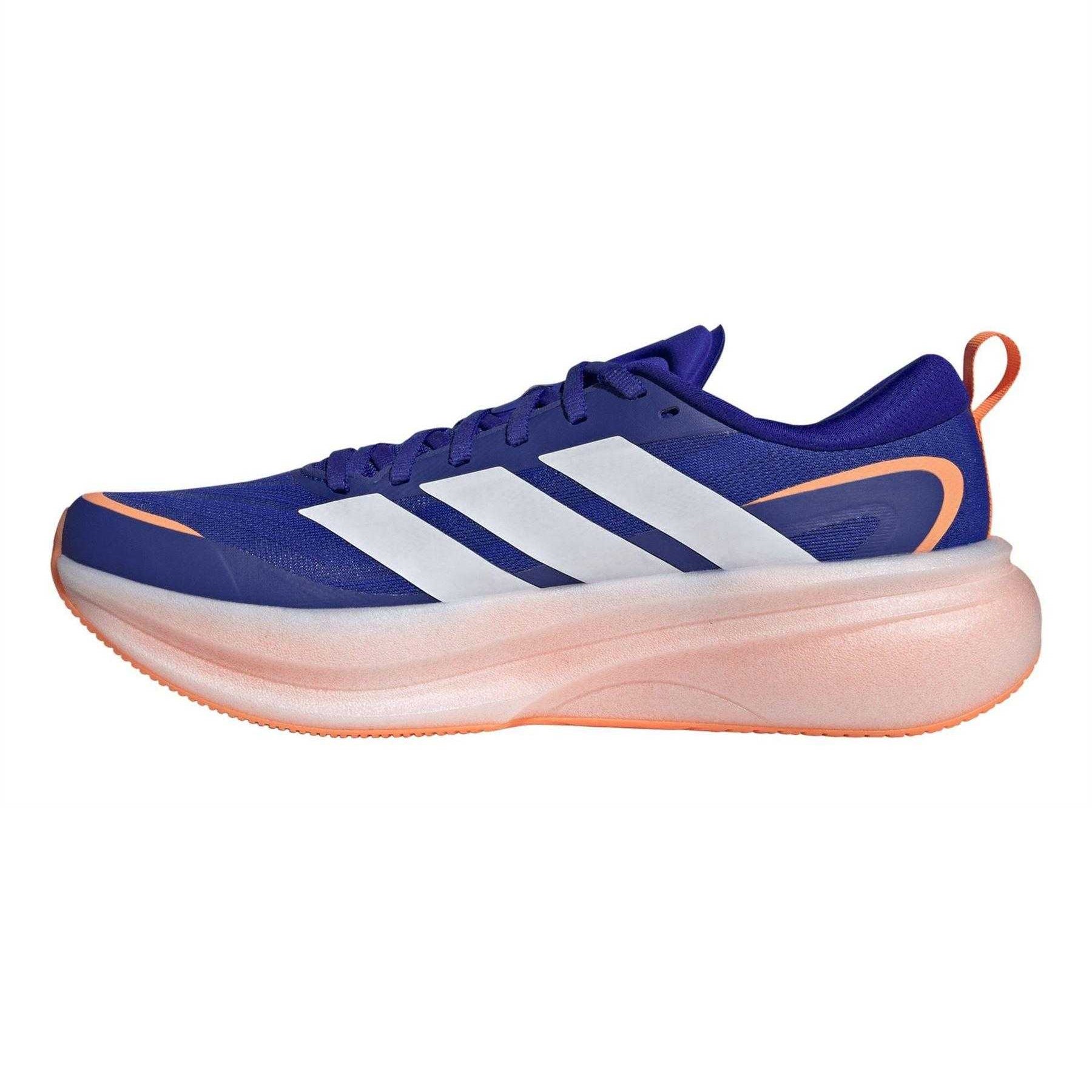 Blue-Orange - Side - Adidas Mens Supernova Running Shoes