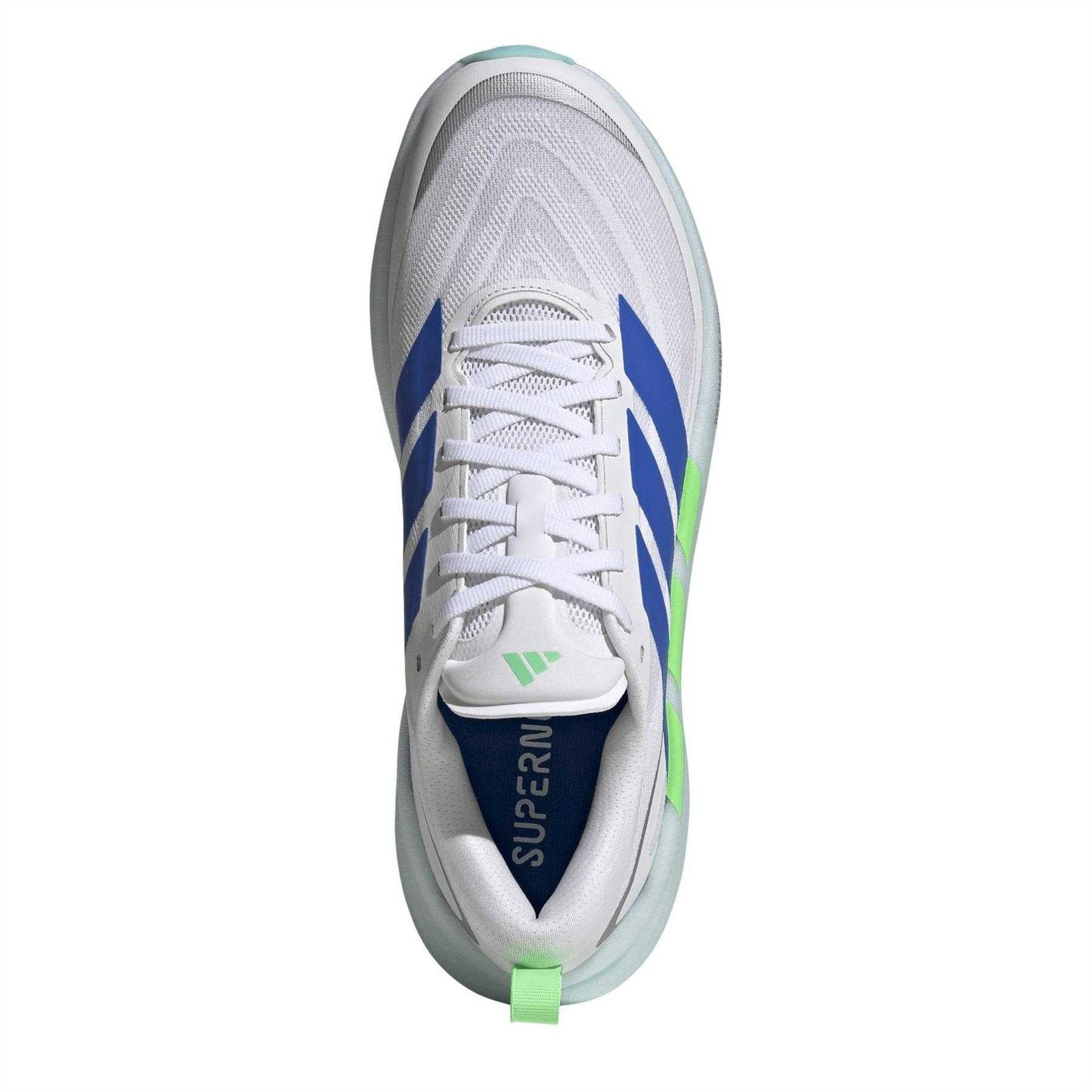 White-Blue-Lime - Lifestyle - Adidas Mens Supernova Running Shoes