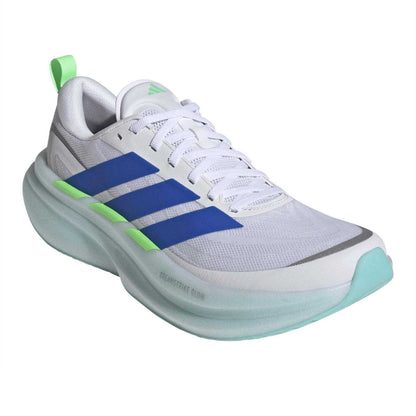 White-Blue-Lime - Pack Shot - Adidas Mens Supernova Running Shoes