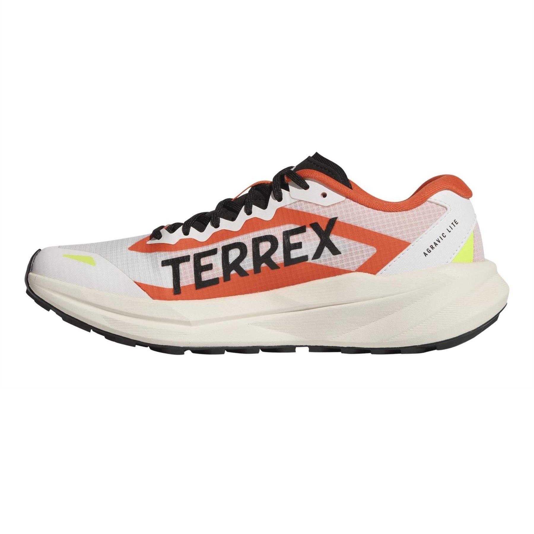 White-Red - Side - Adidas Womens-Ladies Terrex Agravic Shoes