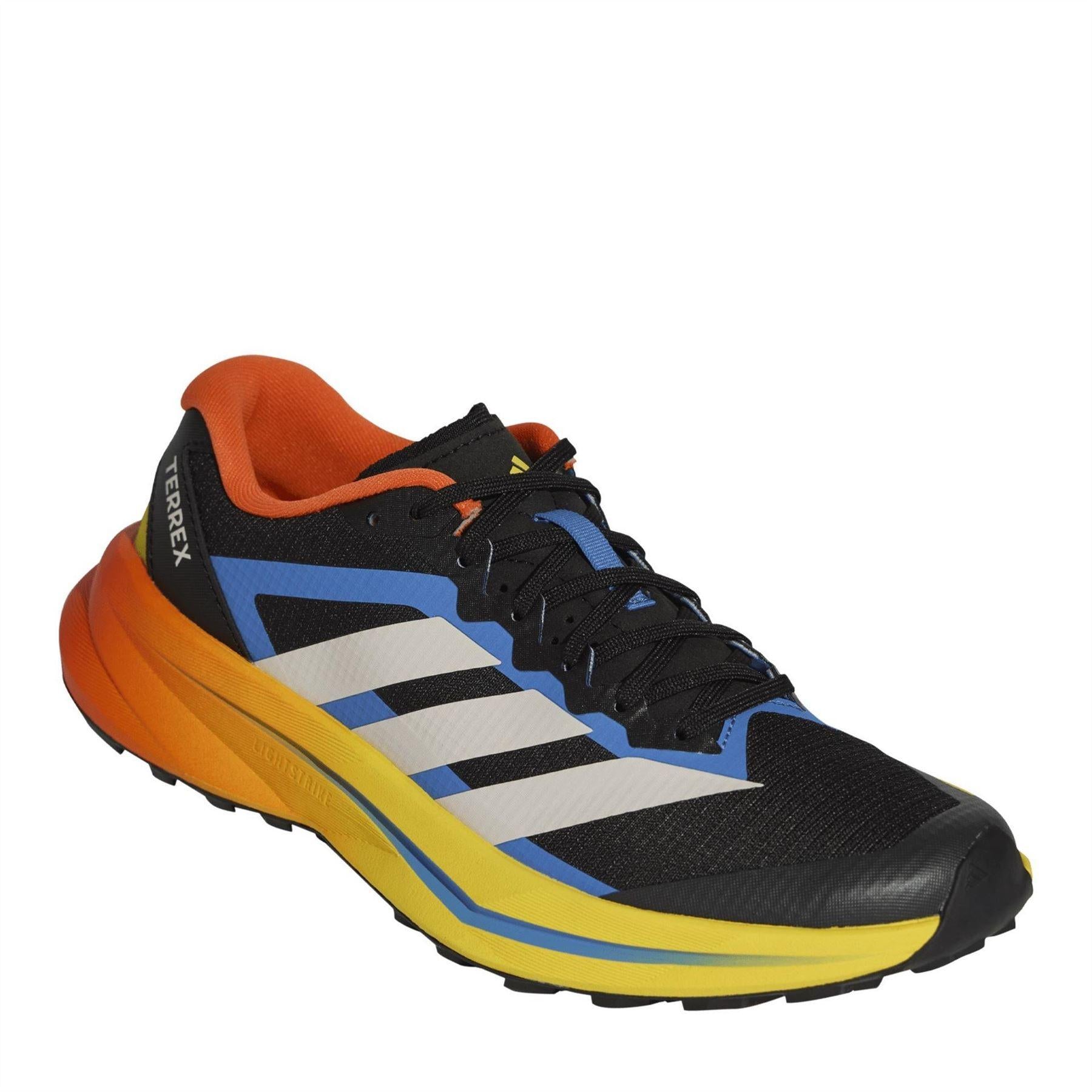 Black-Orange - Side - Adidas Womens-Ladies Terrex Agravic Shoes