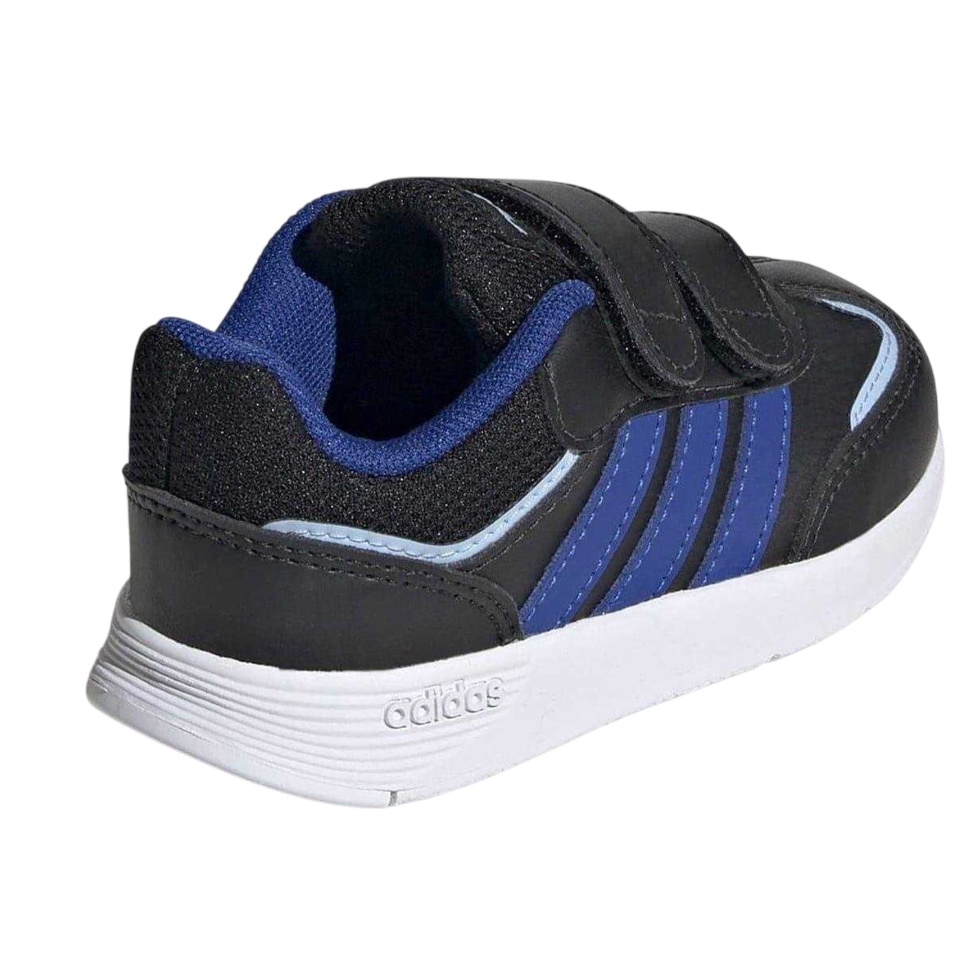 Black-Blue - Back - Adidas Childrens-Kids Tensaur Switch Flat Shoes