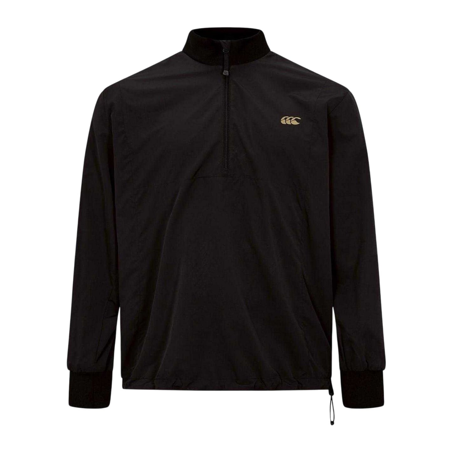 Black - Front - Canterbury Mens Tempo+ Logo Quarter Zip Track Jacket