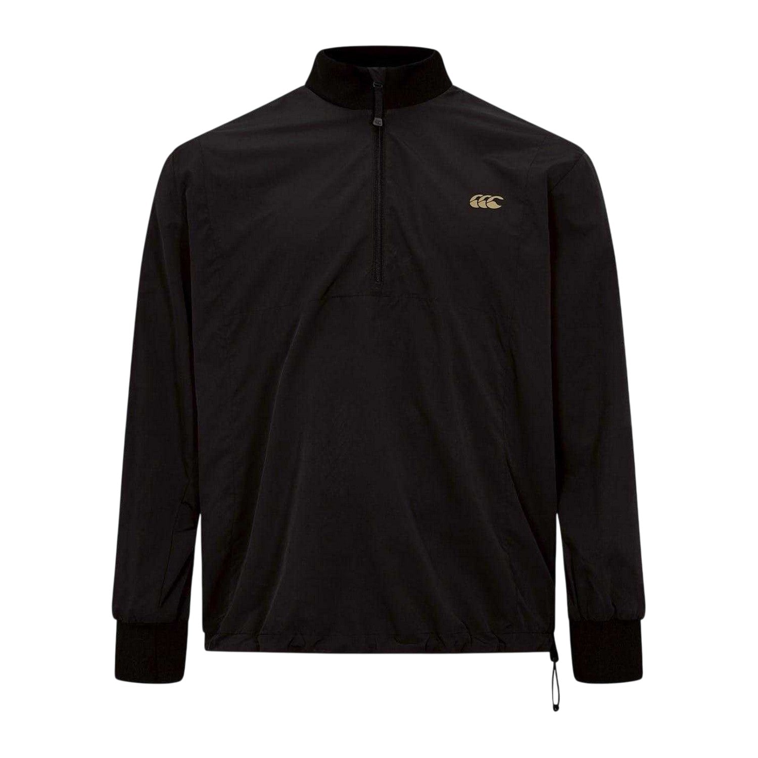 Black - Front - Canterbury Mens Tempo+ Logo Quarter Zip Track Jacket