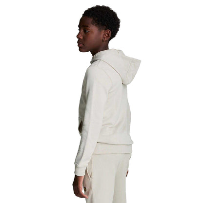 Beige - Back - Lyle & Scott Childrens-Kids Pull Over Drawstring Hoodie