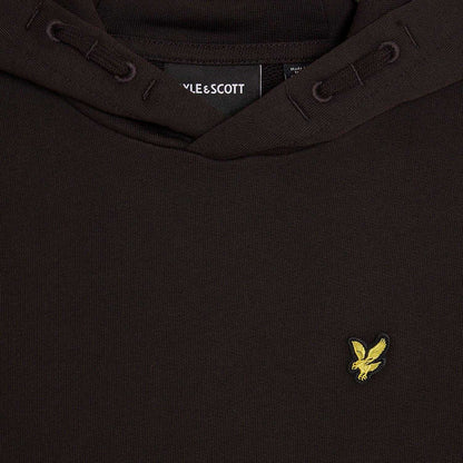 Brown - Back - Lyle & Scott Childrens-Kids Pull Over Drawstring Hoodie
