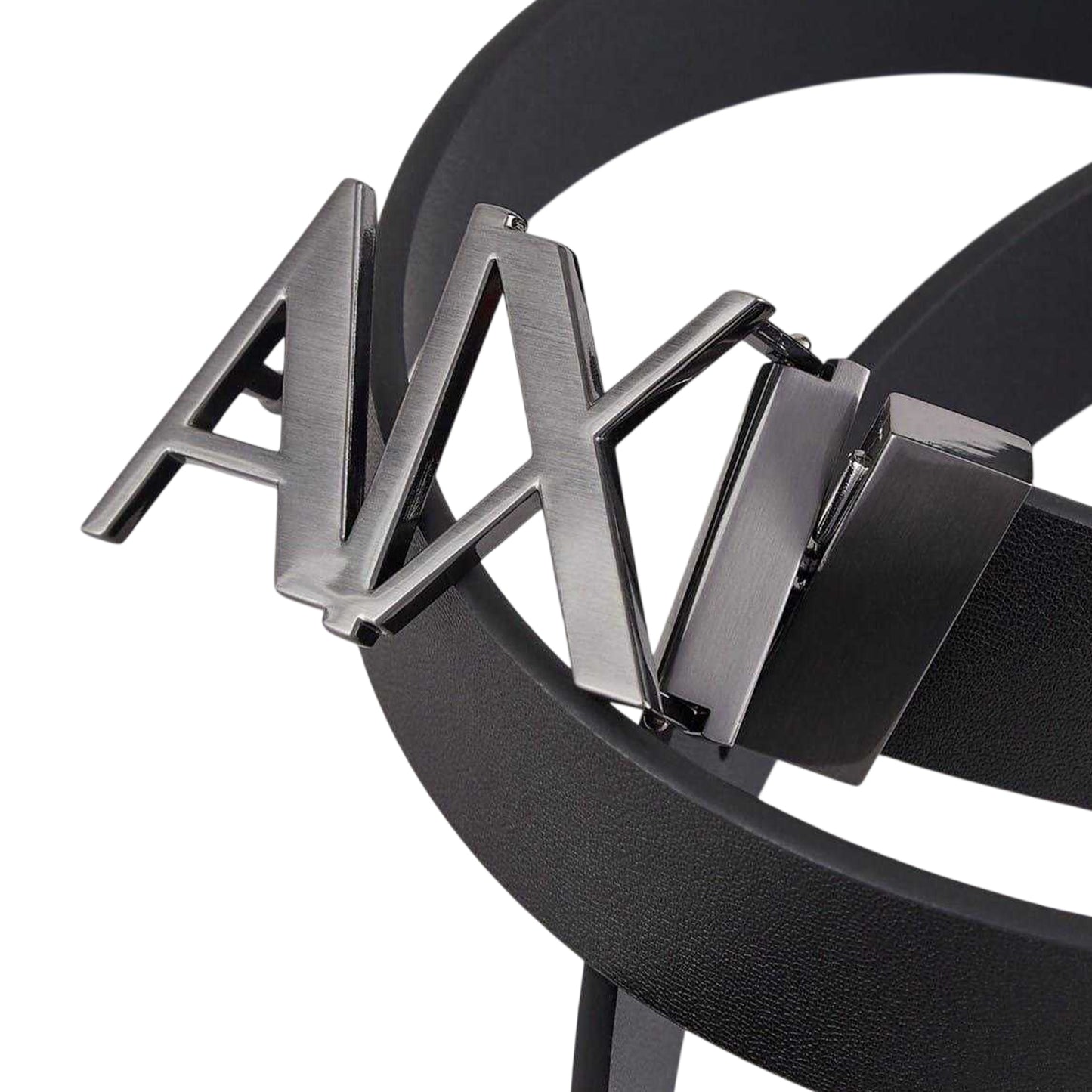 Black - Side - Armani Exchange Mens AX Belt