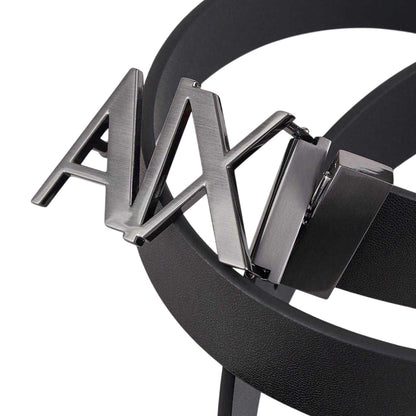 Black - Side - Armani Exchange Mens AX Belt