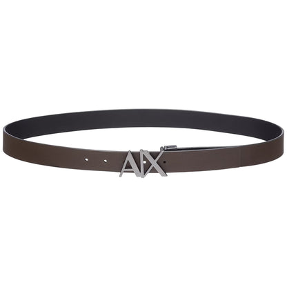 Brown - Front - Armani Exchange Mens AX Belt