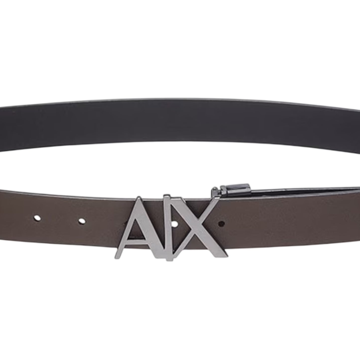 Brown - Back - Armani Exchange Mens AX Belt