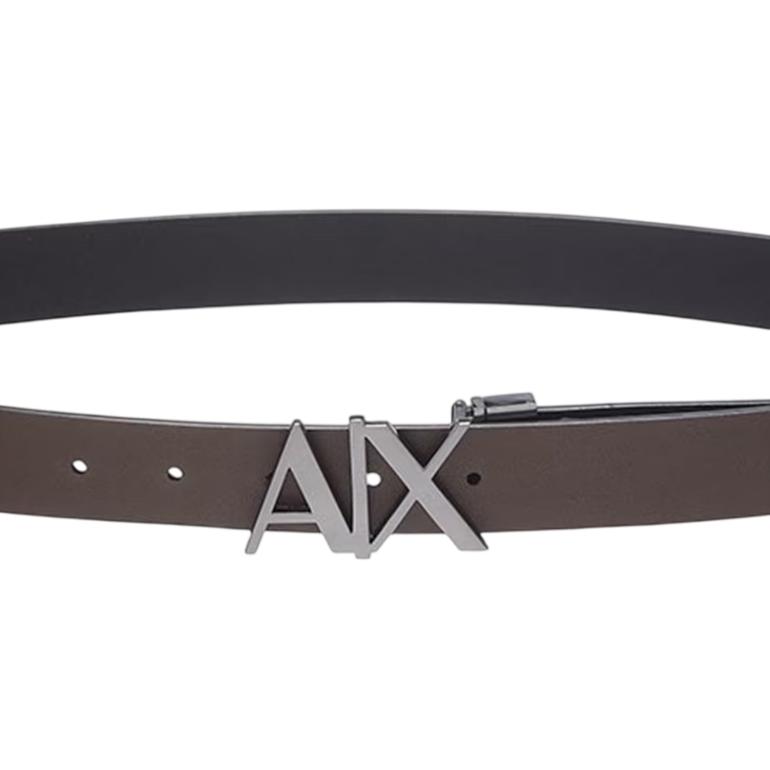 Brown - Back - Armani Exchange Mens AX Belt