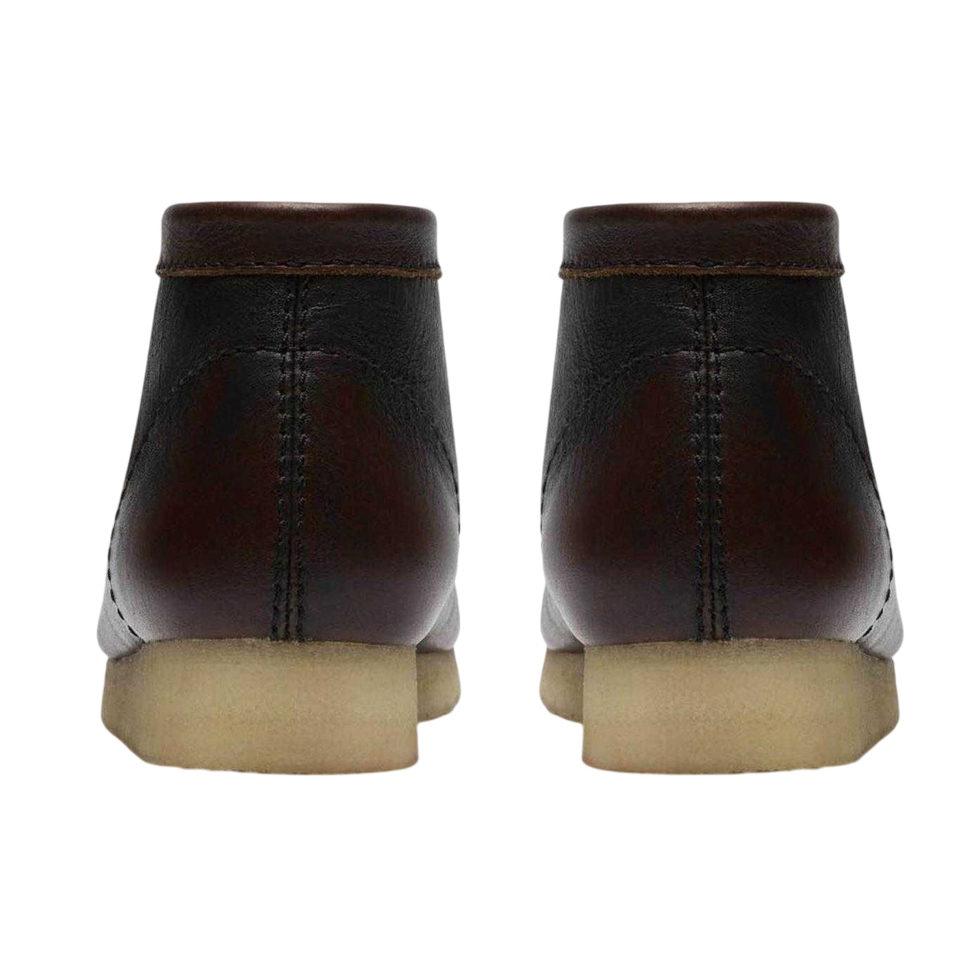 Brown - Back - Clarks Originals Mens Wallabee Suede Flat Boots