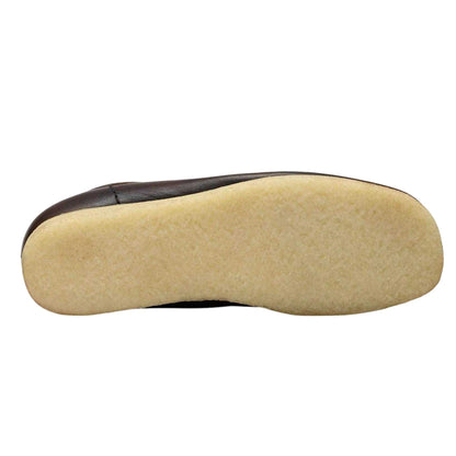 Brown - Side - Clarks Originals Mens Wallabee Suede Flat Boots