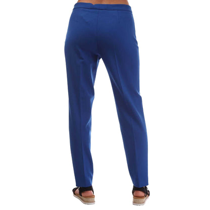 Blue - Back - Boss Womens-Ladies Tiluna Side Zip Trousers