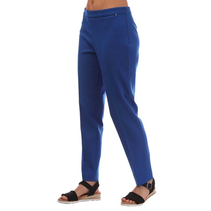 Blue - Side - Boss Womens-Ladies Tiluna Side Zip Trousers