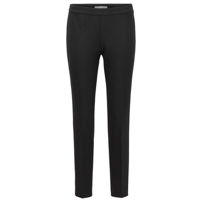 Black - Front - Boss Womens-Ladies Tiluna Side Zip Trousers