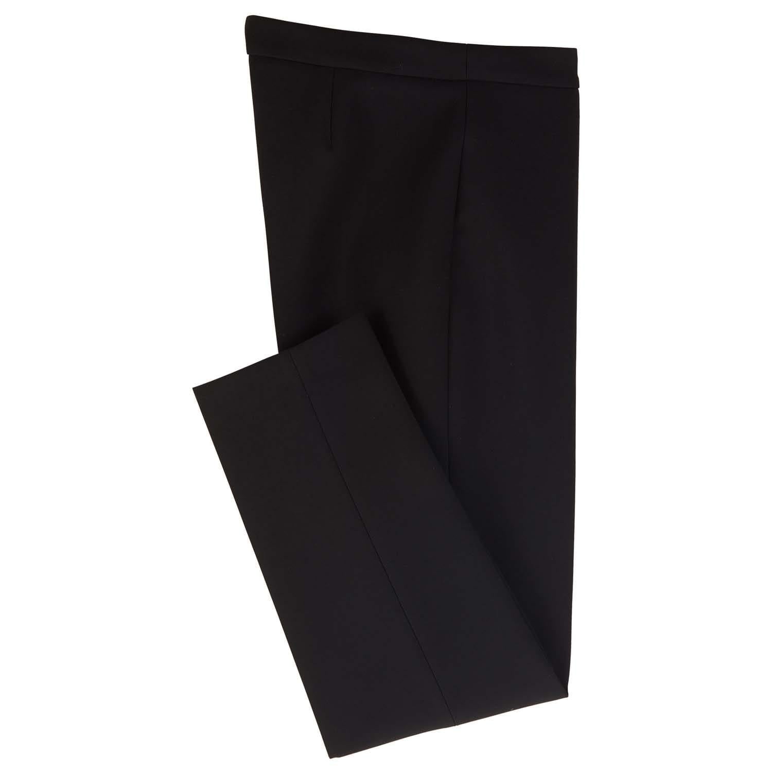 Black - Back - Boss Womens-Ladies Tiluna Side Zip Trousers