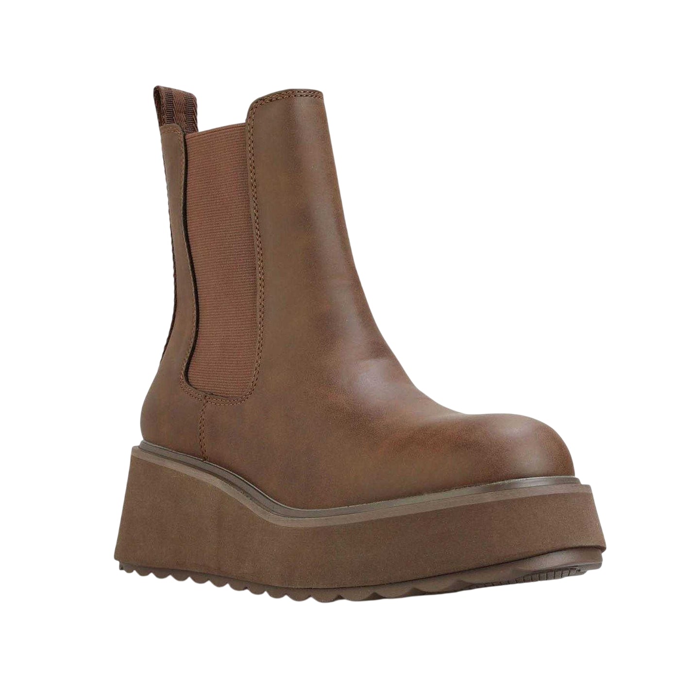 Brown - Pack Shot - Rocket Dog Womens-Ladies Heyday Platform Chelsea Boots
