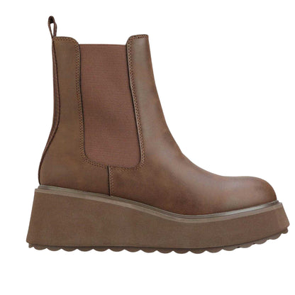 Brown - Front - Rocket Dog Womens-Ladies Heyday Platform Chelsea Boots
