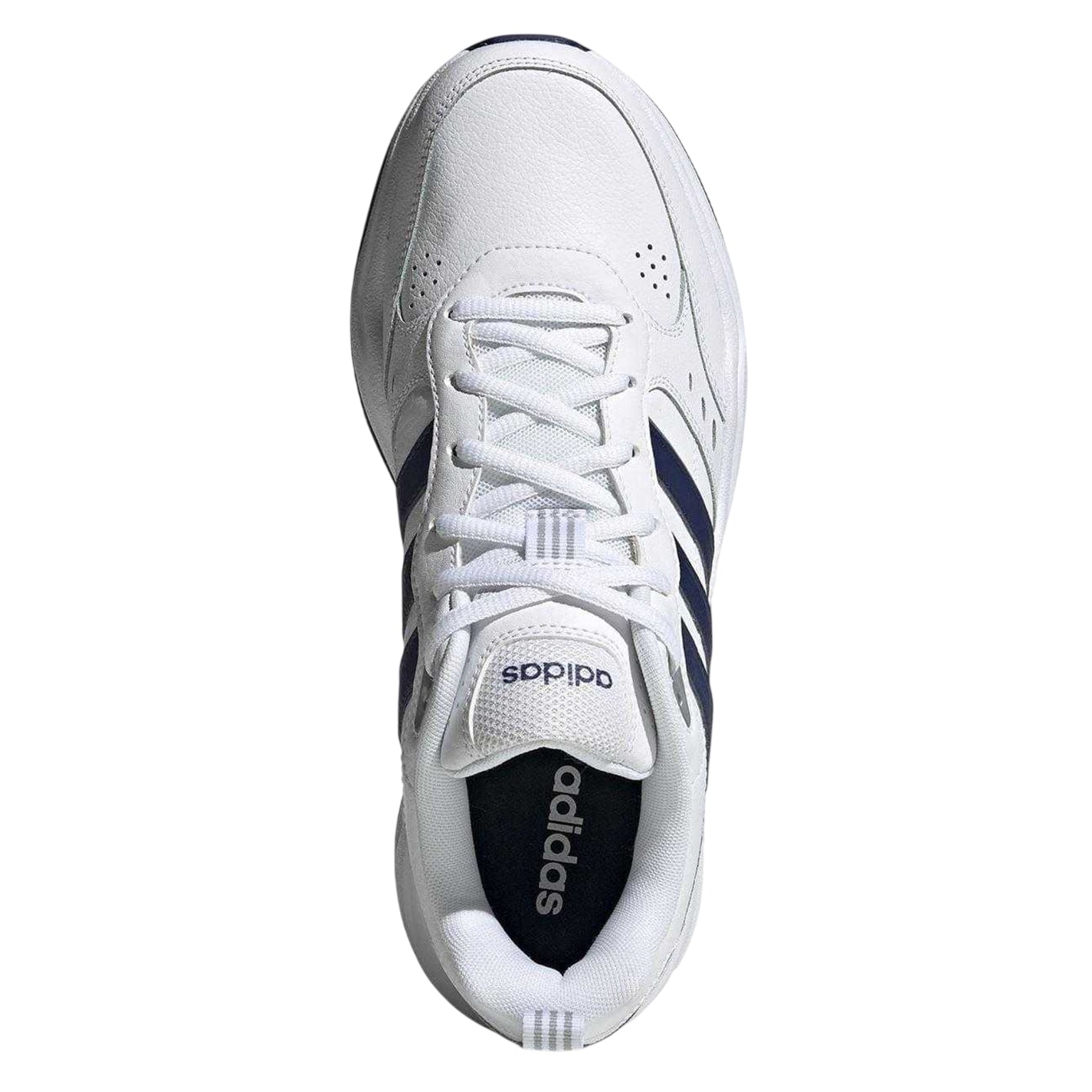 White-Navy-Grey - Lifestyle - Adidas Mens Strutter Coated Leather Shoes