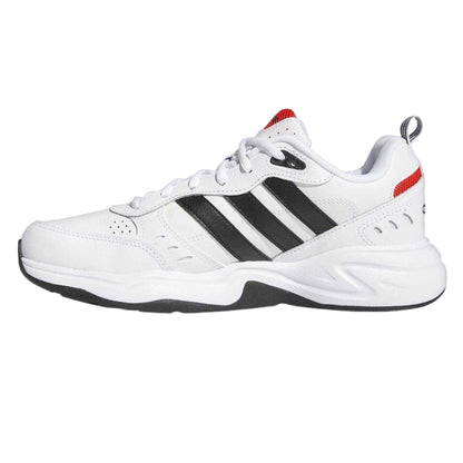 White-Black-Red - Side - Adidas Mens Strutter Coated Leather Shoes