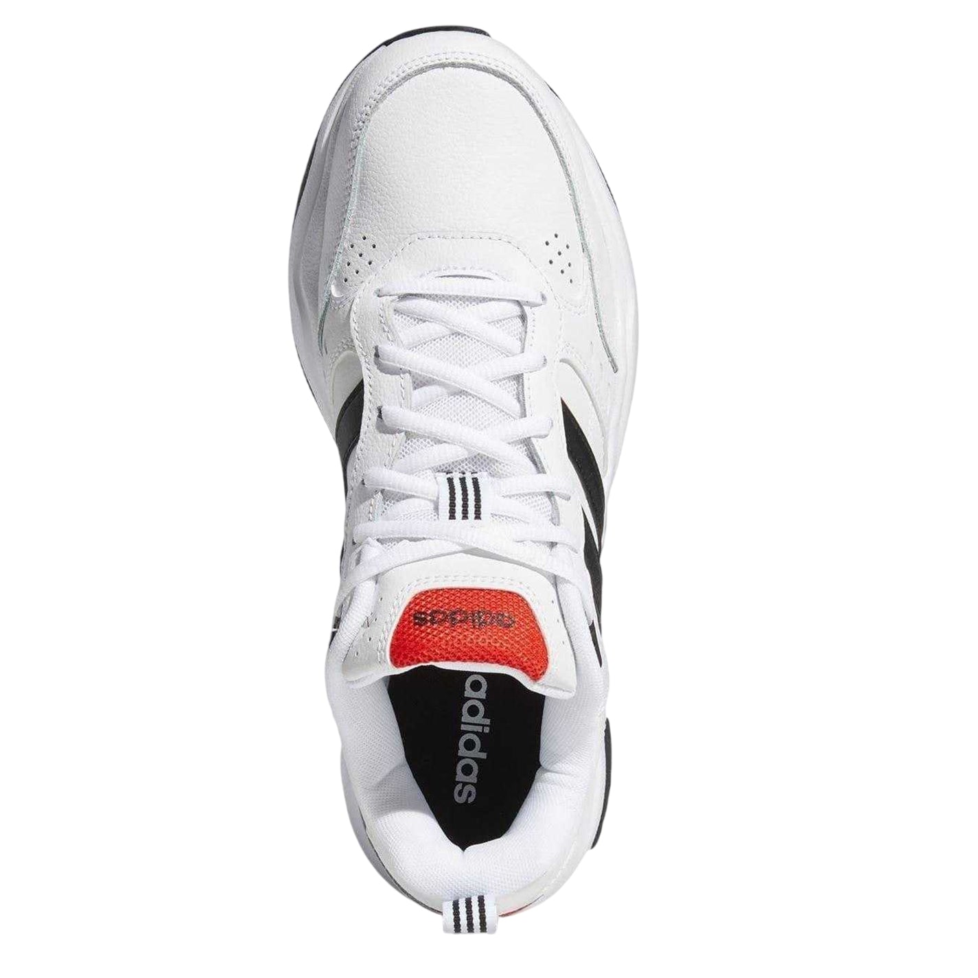 White-Black-Red - Lifestyle - Adidas Mens Strutter Coated Leather Shoes