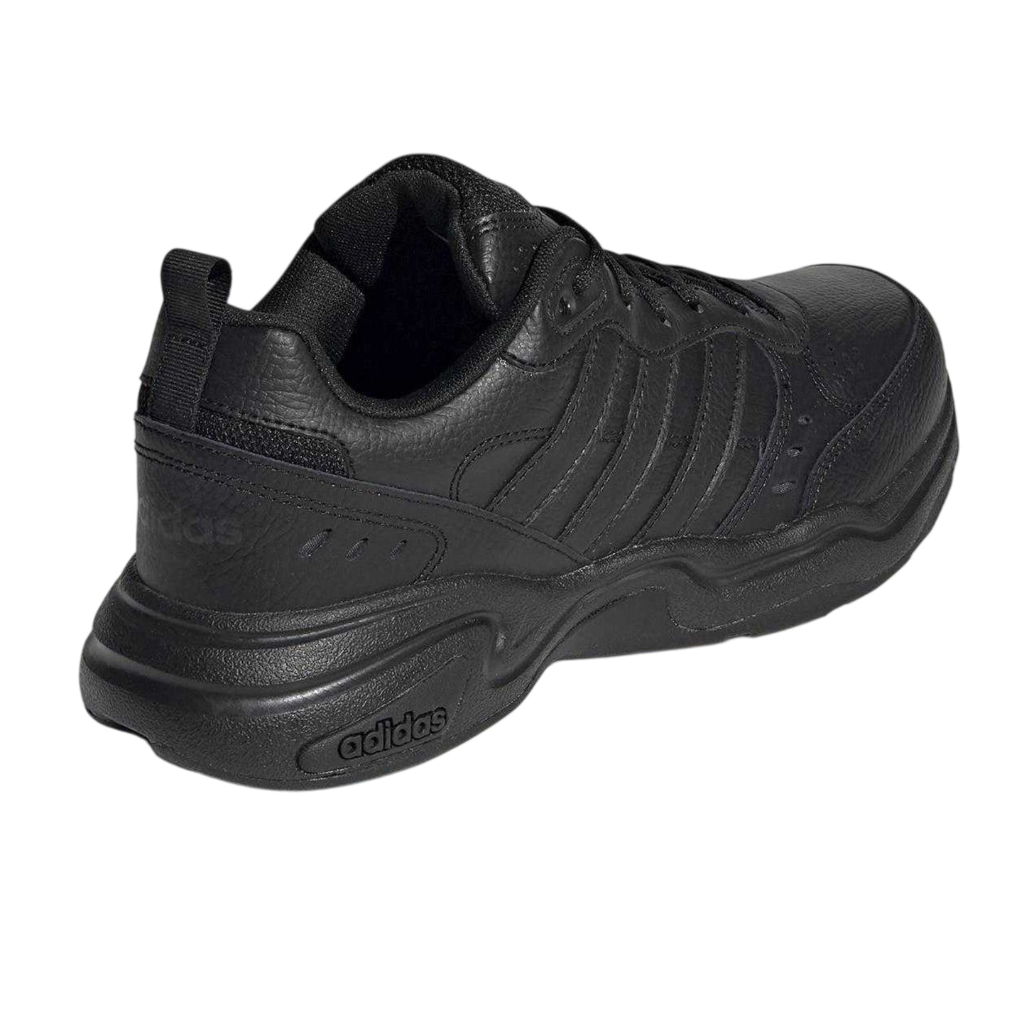 Core Black-Grey - Back - Adidas Mens Strutter Coated Leather Shoes