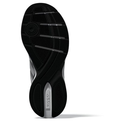 Grey-Silver-Black - Side - Adidas Mens Strutter Coated Leather Shoes