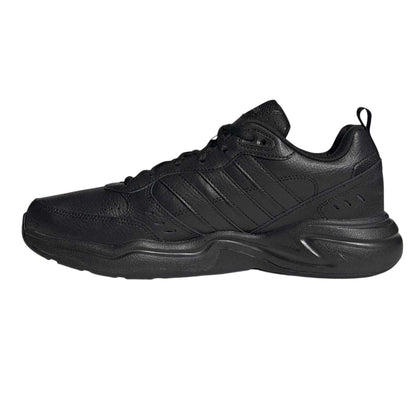 Core Black-Grey - Side - Adidas Mens Strutter Coated Leather Shoes