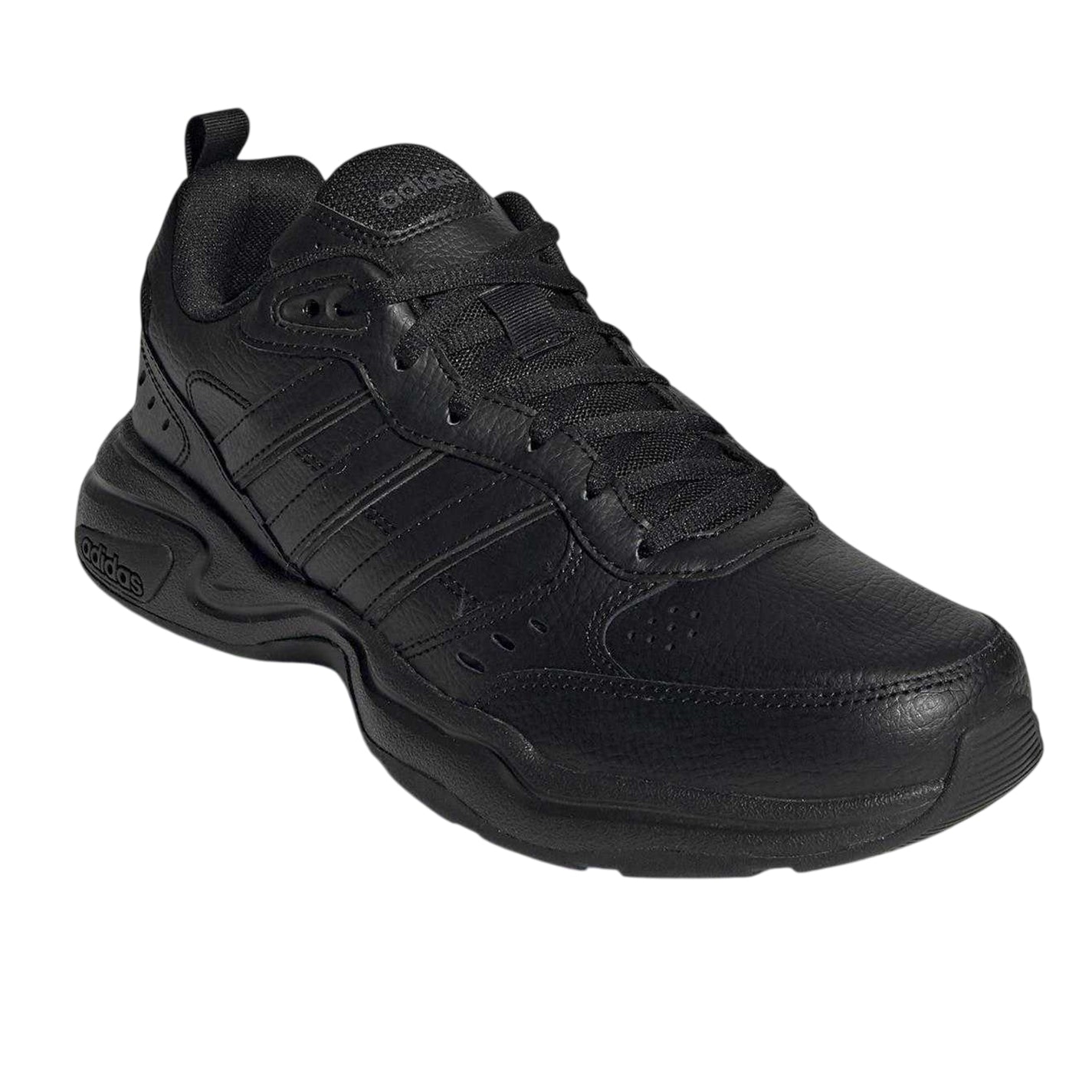 Core Black-Grey - Pack Shot - Adidas Mens Strutter Coated Leather Shoes