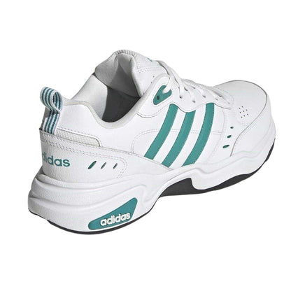 White-Teal - Back - Adidas Mens Strutter Coated Leather Shoes